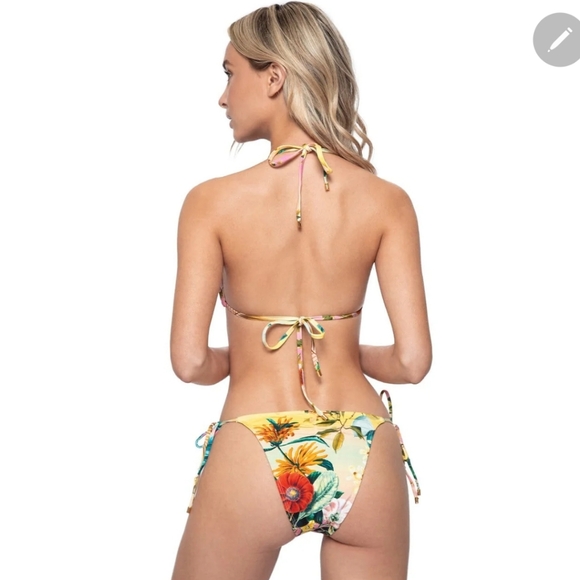 PQ Swim Oasis Embellished Bikini Top D/ Bottom Large - Picture 5 of 14